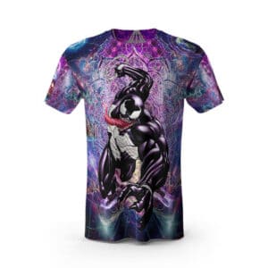 Marvel Venom Trippy Lotus Background T-Shirt