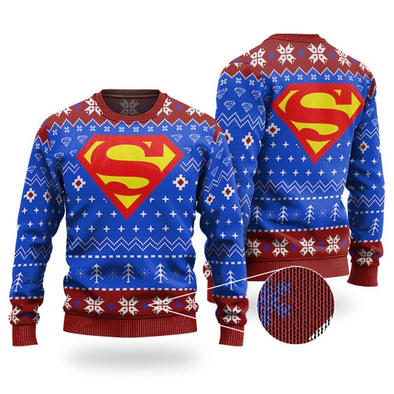 Superman Classic Colors Christmas Sweater