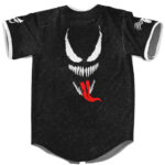 Venom Face Silhouette Logo Baseball Jersey