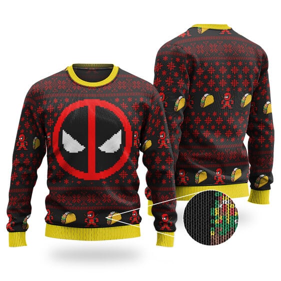 Deadpool Logo Retro Ugly Christmas Sweatshirt
