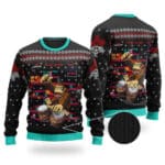 Donkey Kong Playing Drums Ugly Xmas Sweater