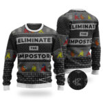 Eliminate The Impostor Ugly Christmas Sweater