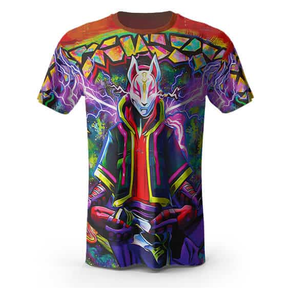 Fortnite Kitsune Drift Mask Vibrant Art T-Shirt
