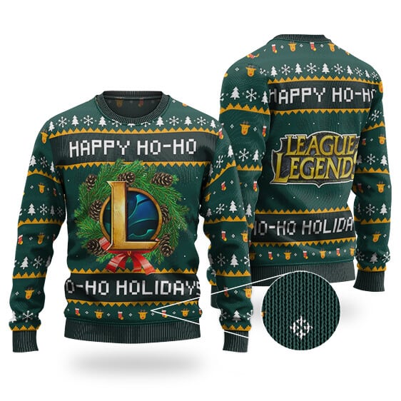 LOL Happy Holiday Green Ugly Xmas Sweatshirt