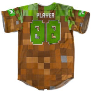 Minecraft Dirt Block Pattern Baseball Uniform