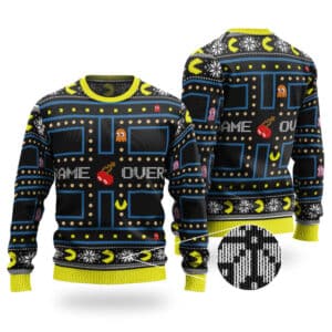 Pac-Man Game Over Ugly Christmas Sweatshirt