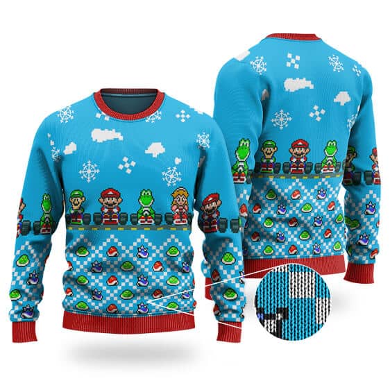 Super Mario Kart Ugly Christmas Sweatshirt
