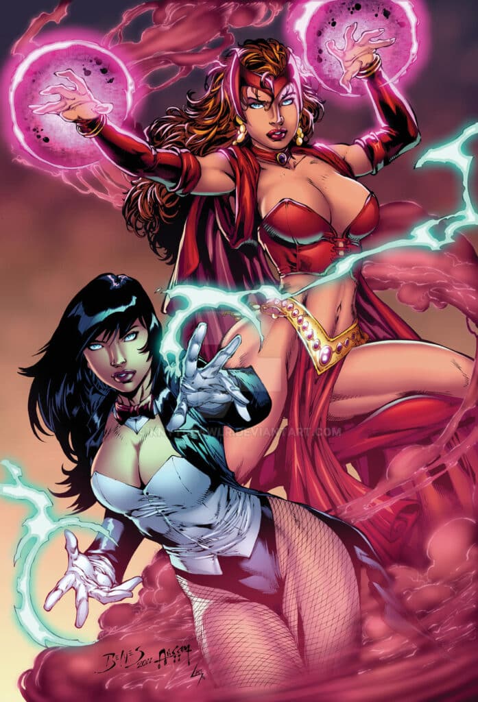 Zatanna and Scarlet Witch Marvel Fan Art