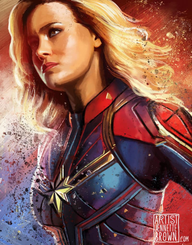 Brie Larson as Captain Marvel Marvel Fan Art