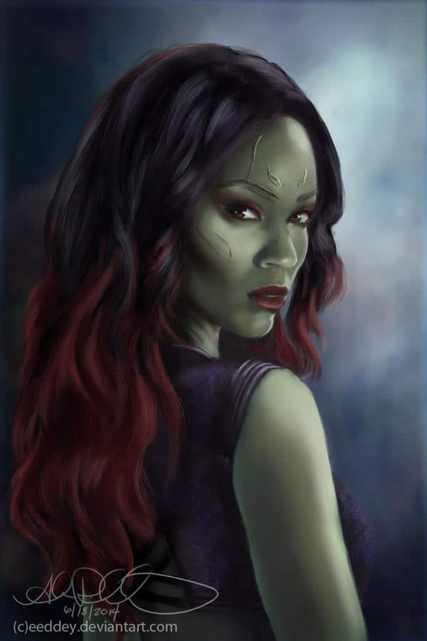Zoe Saldana as Gamora Marvel Fan Art