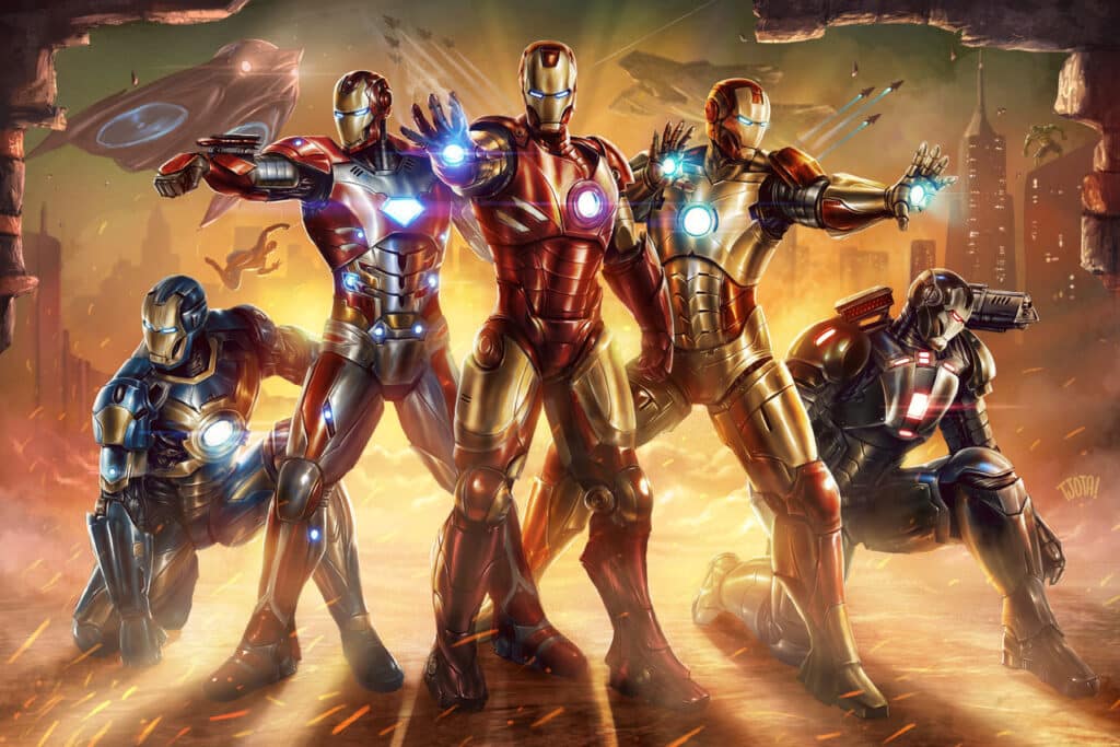 Iron Suit Variants Marvel Fan Art