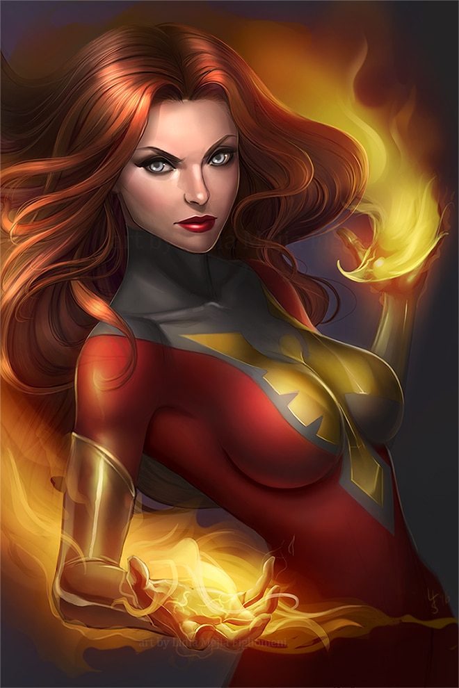Phoenix Cosmic Flame Marvel Fan Art