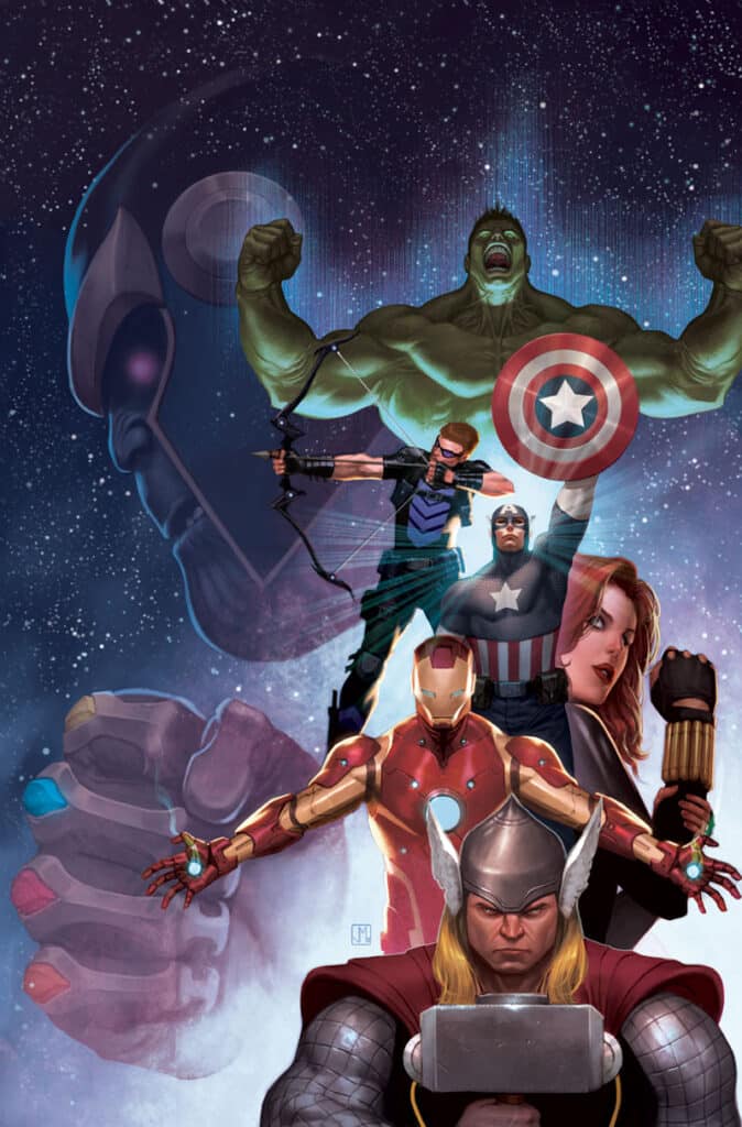The Avengers vs Thanos Marvel Fan Art