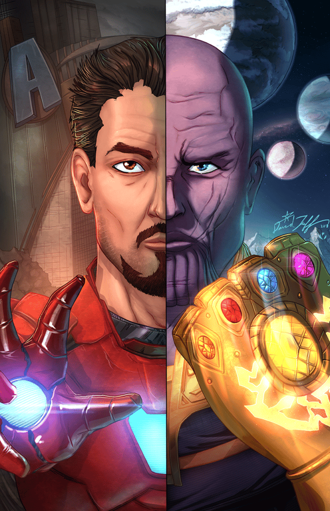 Tony Stark x Thanos Marvel Fan Art