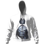 Marvel Moon Knight Design White Zip-up Hoodie