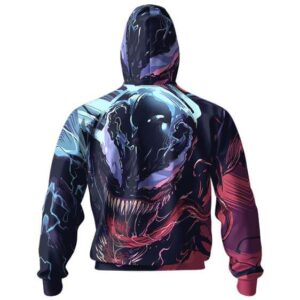 Marvel Venom Red and Blue Artwork Zip Hoodie