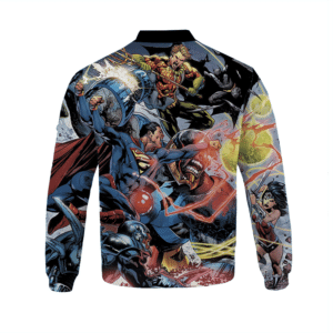 All-Over Justice League Battle Scene Bomber Jacket for Kids