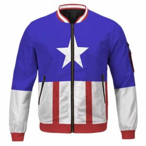 Captain America Red, White, and Blue Kids Bomber Jacket