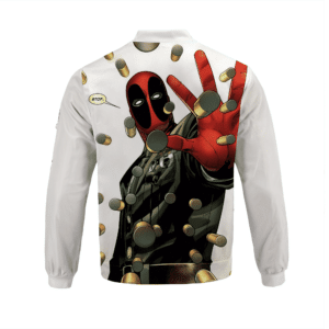 Deadpool Bullet-Stopping White Bomber Jacket for Children