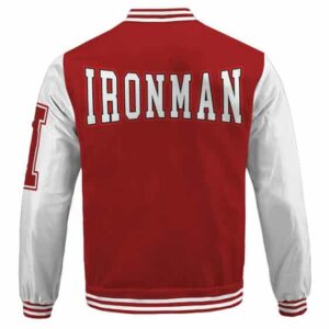 Iron Man Red and White Varsity Jacket for Kids