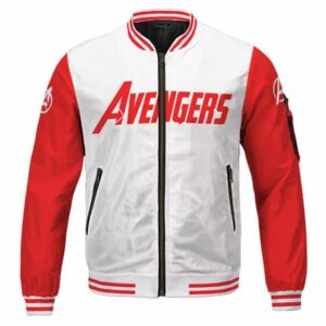 Marvel Avengers Red & White Bomber Jacket for Kids