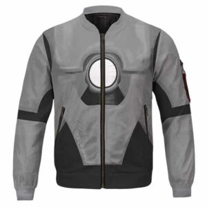 Metallic Grey Armor Iron Man Mark 1 Kids Jacket