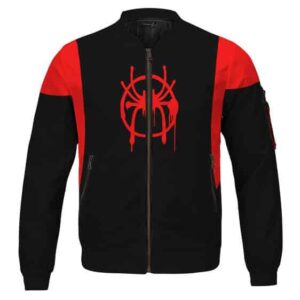 Miles Morales Red Spider Logo Bomber Jacket for Children