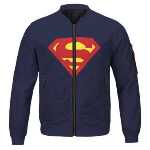 Superman Navy Blue and Red Bomber Jacket for Children