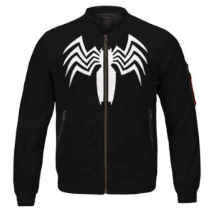 Venom Black & White Symbiote Spider Jacket for Children