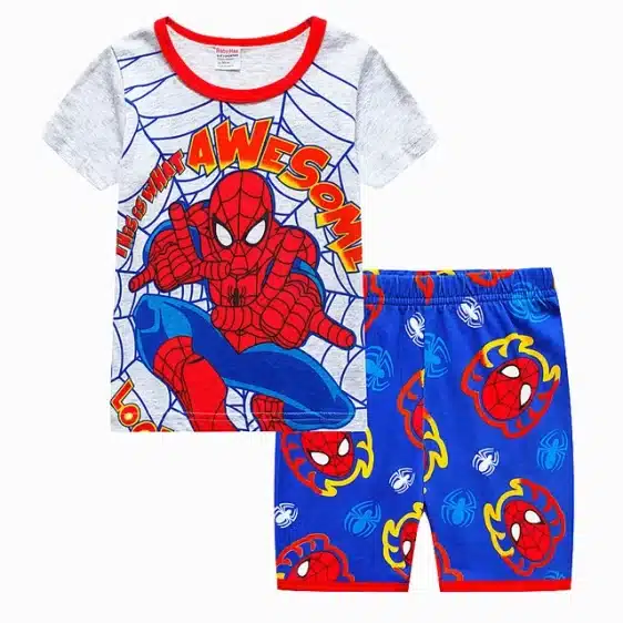 Awesome Spider-Man Web Slinging Kids Summer Pajama Set