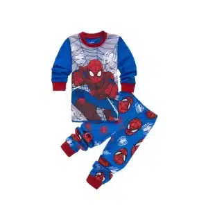 Blue and Gray Webbed Spider-Man Children's Pajama Set