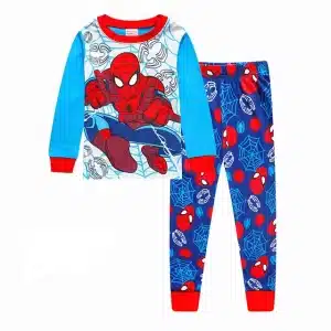 Blue and Red Spider-Man Web Action Children's Pajama Set