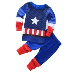 Captain America Blue & Red Children's Pajama Set