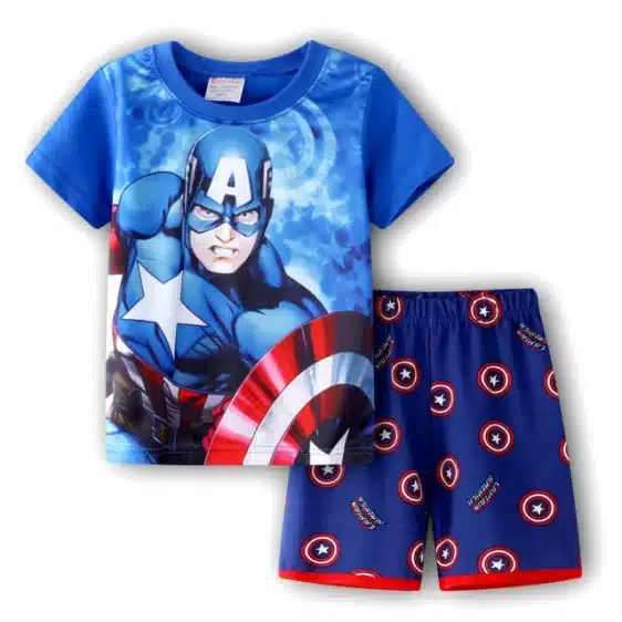 Captain America with Shield Children's Pajama Set