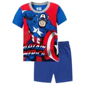 Classic Captain America Summer Pajama Set for Kids