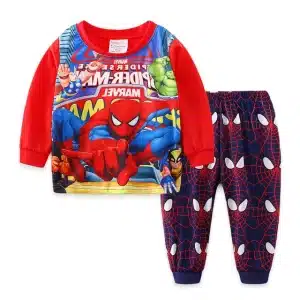 Colorful Marvel Heroes Spider-Man Kids Pajama Set