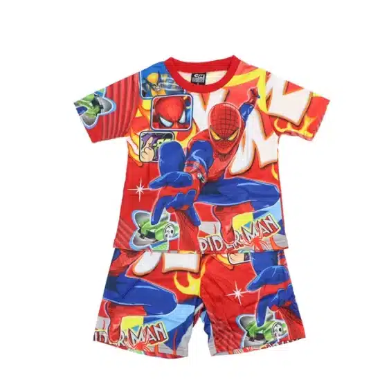 Comic Style Spider-Man Red Children's Pajama Set