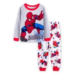 Gray and White Amazing Spider-Man Pajama Set for Kids