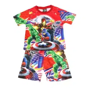 Patriotic Marvel Avengers Team-Up Children's Pajama Set