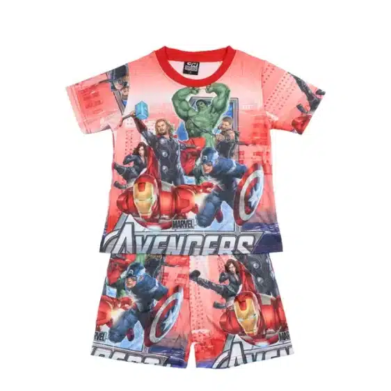 Red Marvel Avengers Assemble Kids Pajama Set