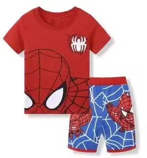 Red Spider-Man Summer Pajama Set for Children