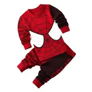 Red and Black Spider-Man Eyes Kids Pajama Set