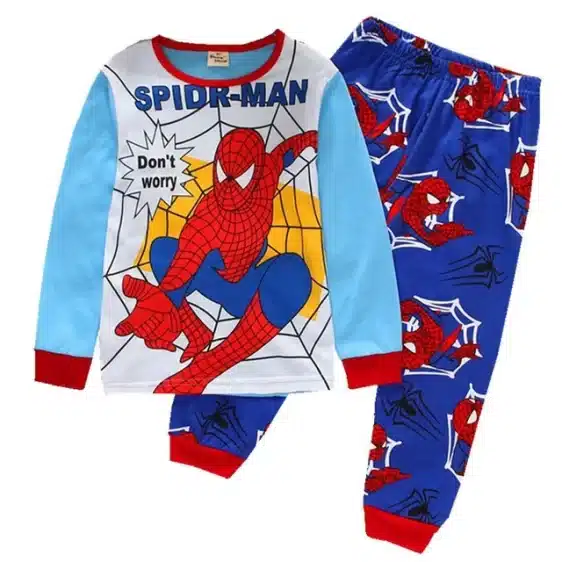 Retro Comic Spider-Man Pajama Set for Kids