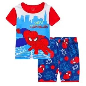 Spider-Man Web Crawler Red & Blue Summer Pajama Set for Children