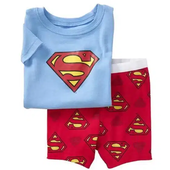 Superman Blue and Red Pajama Set for Children