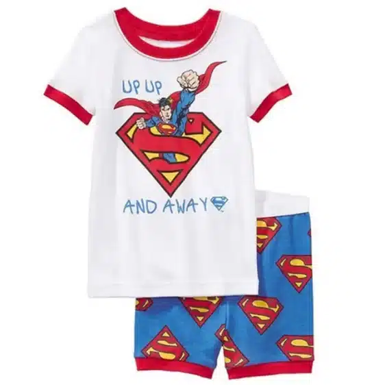 Up, Up, and Away Superman Kids Pajama Set