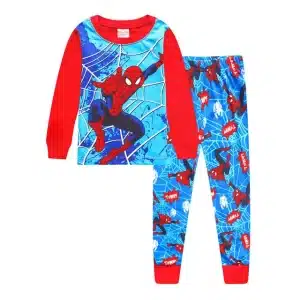 Vibrant Blue Spider-Man Web Action Kids Pajama Set