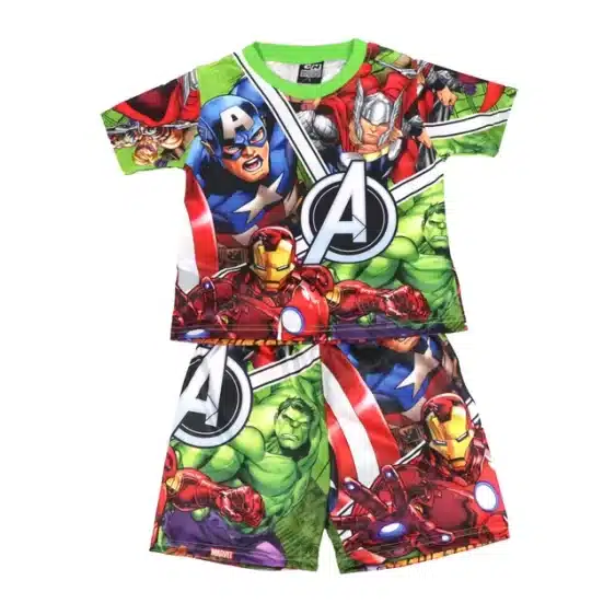 Vibrant Marvel Avengers Superheroes Kids Pajama Set