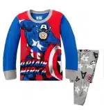 Vintage Captain America Shield Pajama Set for Children