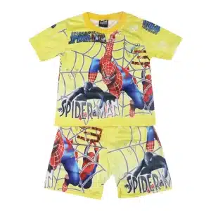 Yellow Spider-Man Web Slinging Kids Pajama Set